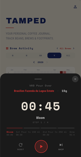 Brew timer active